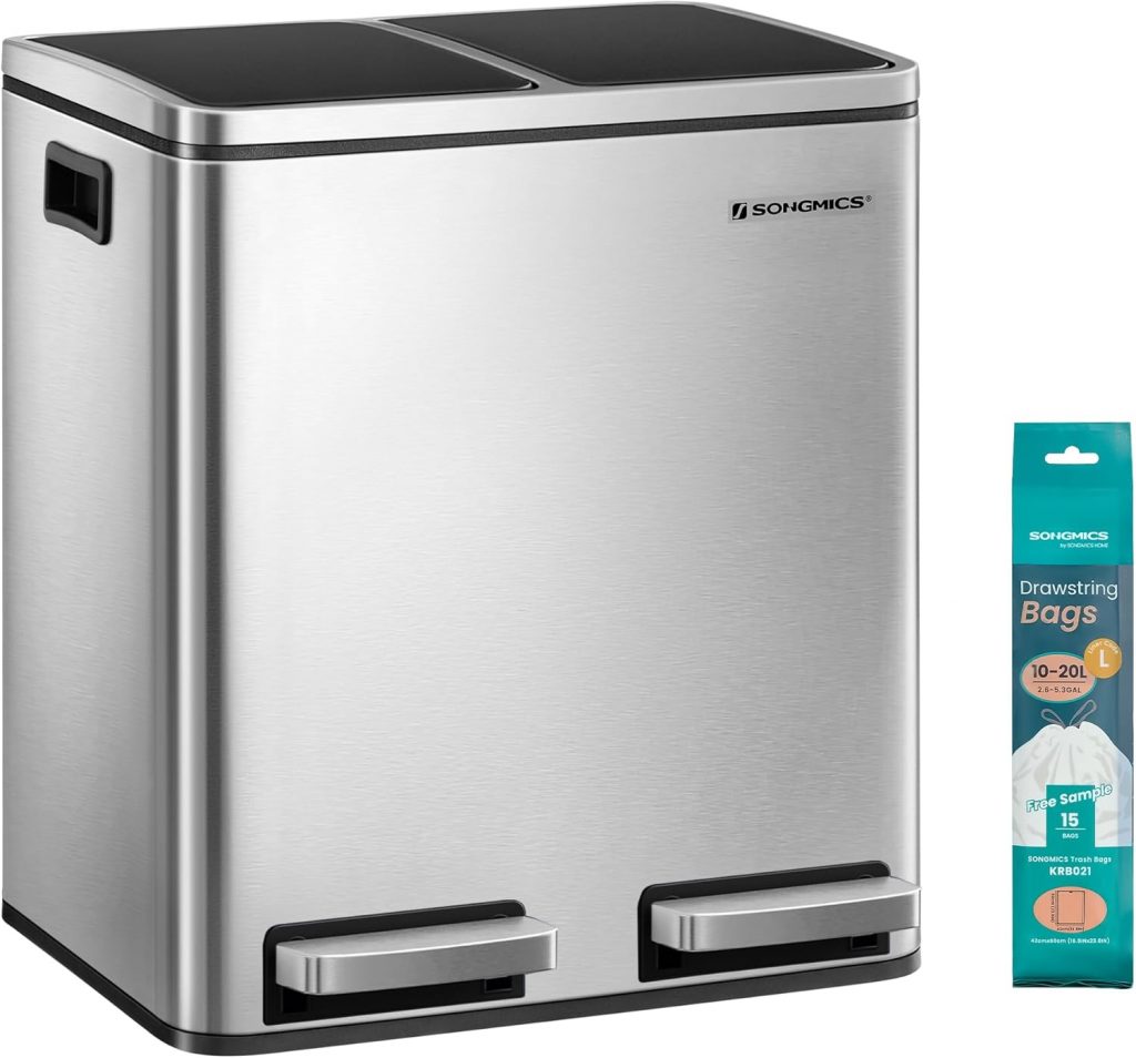👑 SONGMICS Mülleimer Küche, 2 x 15 Liter, Mülltrennsystem 2 Fächer, inklusive 15 Müllbeutel, Abfalleimer, Treteimer, recycelbare Abfälle, Biomüll, Softclose-Deckel, metallicsilber-tintenschwarz LTB30H59,39€ statt 99,99€ – 41,0 🔥🚚 Verkauft und Versand durch Songmics5,416 Bewertungen: 4.7 / 5.0 ⭐️⭐️⭐️⭐️⭐️🛒 zu Amazon https://www.amazon.de/dp/B0775N4YXD/?th=1&tag=preisfehlerheute-21#038;psc=1&tag=preisfehlerheute-21