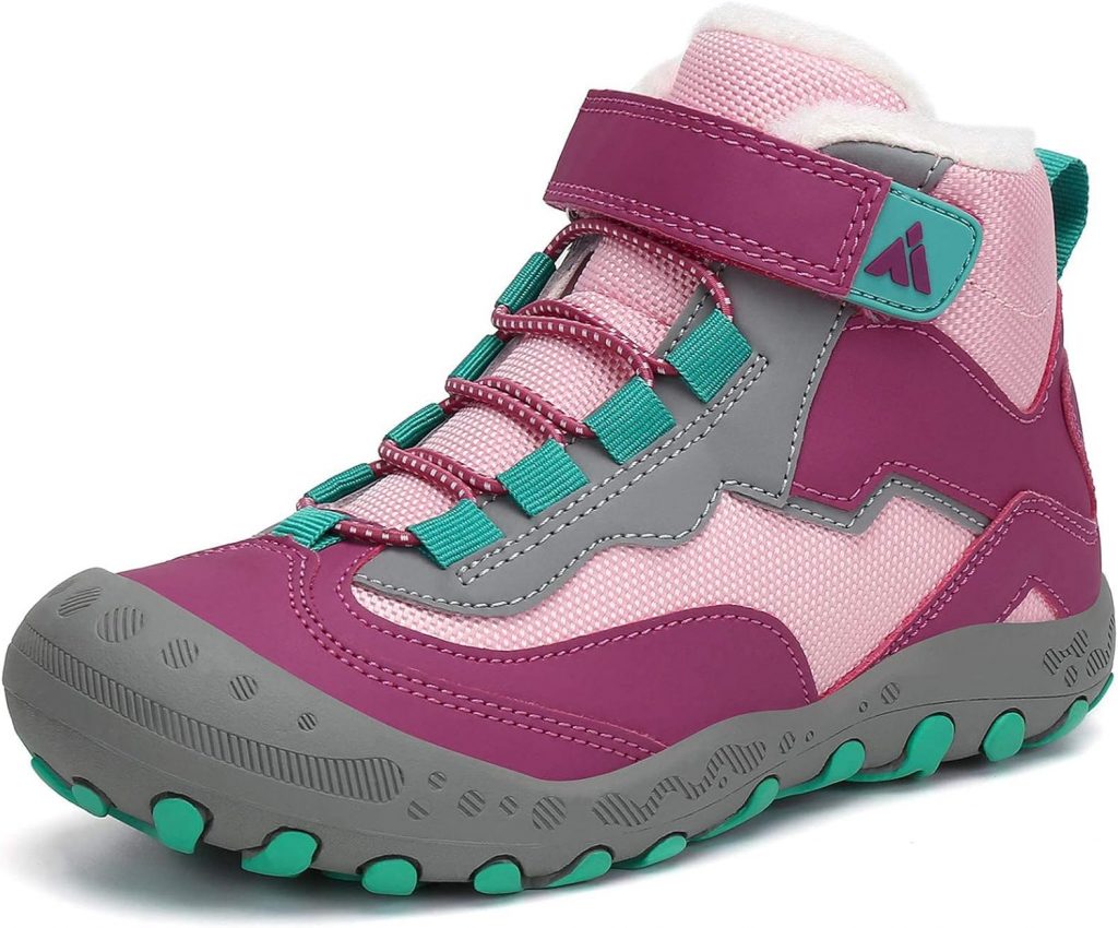 Mishansha Kinder Winterschuhe Gefüttert Winterstiefel für Jungen Mädchen Gr.24