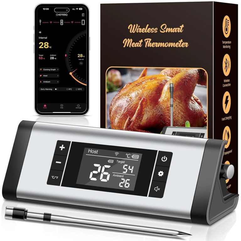 👑 Fleischthermometer Kabellos, Grillthermometer Bluetooth Bis 240m, App (Deutsch)-Steuerung, 24h+ Betrieb, Ip67 Spülmaschinenfest & Ölbeständig - Für Grill, Smoker, Rotisserie, Backofen, Airfryer25,48€ statt 35,99€ - 30,00 % 🔥🚚 Verkauft von Florain und Versand durch Amazon161 Bewertungen: 4.1 / 5.0 ⭐️⭐️⭐️⭐️🛒 zu Amazon https://www.amazon.de/dp/B0DXTNQ8R3/?amp%3Btag=preisfehlerheute-21&tag=preisfehlerheute-21