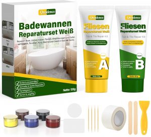 Quadence Waschbecken Reparaturset Keramik Wei&szlig;, Fliesen Reparaturset f&uuml;r Porzellan, Fiberglas, Keramik, Reparatur von Rissen, Spr&uuml;ngen und L&ouml;chern auf Waschbecken, Duschwanne (Tube A &Tube B)8,99&euro; statt 16,99&euro;➡️ https://www.amazon.de/dp/B0FFH598LF/?tag=preisfehlerheute-21