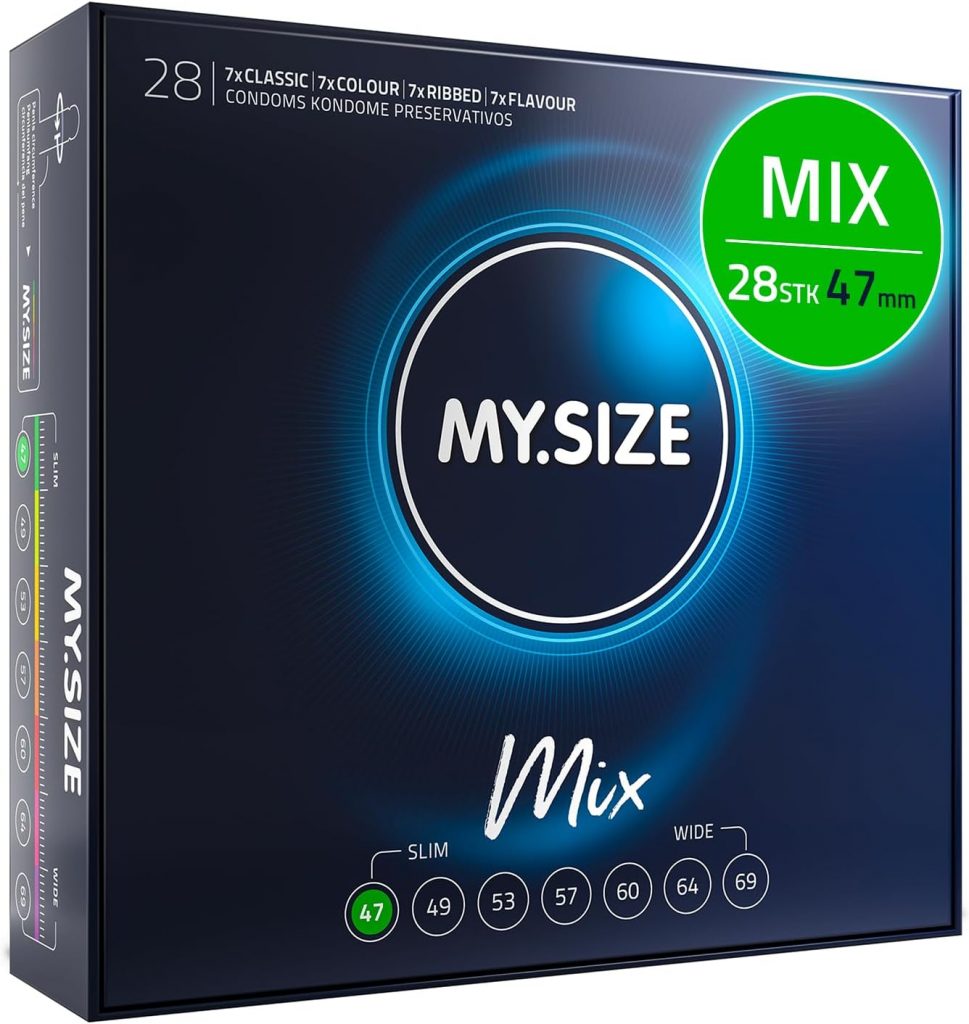 🤴 My.Size Mix Kondome Größe 1, 47 mm, Großpackung, | 28 Stück | Condome in 4 aufregenDen Sorten, mit Aroma, Farbe, Genoppt & Classic11,95€ statt 14,95€ – 21,0 🔥🚚 Verkauft von HaJa GmbH und Versand durch Amazon1,443 Bewertungen: 4.5 / 5.0 ⭐️⭐️⭐️⭐️⭐️🛒 zu Amazon https://www.amazon.de/dp/B0B4WL2G6Y/?th=1&tag=preisfehlerheute-21#038;psc=1&tag=preisfehlerheute-21
