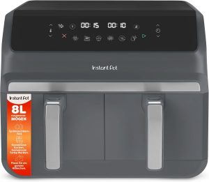 Instant Pot - Vortex Dual Trüffelgrau-Heißluftfritteuse - Groß, 8 l, Familiengröße, zweifach, doppelte 4-l-Körbe, 8 in 1 - Dörren, Grillen, Backen, Braten, Antihaftbeschichtung, Spülmaschinenfest79,99€ statt 169,99€➡️ https://www.amazon.de/dp/B0DQV59YSH/?tag=preisfehlerheute-21