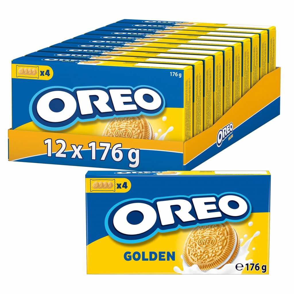 OREO Golden – Knusprige goldgelb gebackene Weizenkekse mit Crèmefüllung mit Vanillegeschmack – 12 x 176g7.60€ statt 23.88€➡️ https://www.amazon.de/dp/B0849C7R4Y/?tag=preisfehlerheute-21