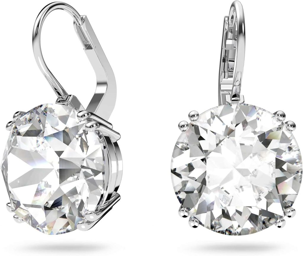 Swarovski Millenia Ohrringe, Rhodinierte Hängeohrringe mit Strahlenden Swarovski Kristallen