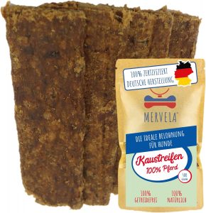 👑 MERVELA&reg; Pferd Fleischstreifen | 500 Gramm [Qualit&auml;t aus Deutschland ] f&uuml;r Allergiker Hunde | Belohnung | Trainingssnack | getreidefrei | Hundesnack20,74&euro; statt 27,95&euro; - 26,00 % 🔥🚚 Verkauft von Ihr MERVELA Team und Versand durch Amazon58 Bewertungen: 4.2 / 5.0 ⭐️⭐️⭐️⭐️🛒 zu Amazon https://www.amazon.de/dp/B00YWC4YAE/?tag=preisfehlerheute-21