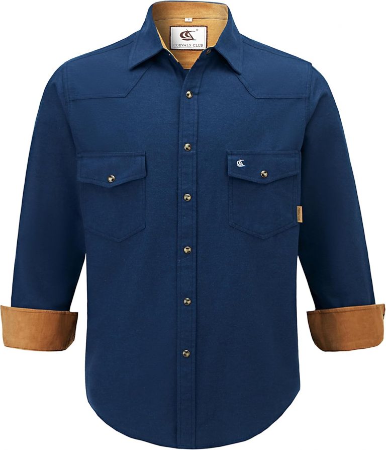 Coevals Club Herren Holzfällerhemd Flanellhemd Langarm Kariertes Druckknöpfe Baumwolle mit Tasche Normale Passform Freizeithemd (Marine #16 L)31,44€ statt 36,99€➡️ https://www.amazon.de/dp/B0C5XGGZ9J/?tag=preisfehlerheute-21