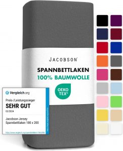 🤴 Jacobson Jersey Spannbettlaken Spannbetttuch Baumwolle Bettlaken (180x200-200x200 cm, Anthrazit)11,99&euro; statt 17,98&euro; - 34,00 % 🔥🚚 Verkauft und Versand durch telegon33,433 Bewertungen: 4.5 / 5.0 ⭐️⭐️⭐️⭐️⭐️🛒 zu Amazon https://www.amazon.de/dp/B01BYTG0SG/?th=1&amp%3Bpsc=1&amp%3Btag=preisfehlerheute-21&tag=preisfehlerheute-21