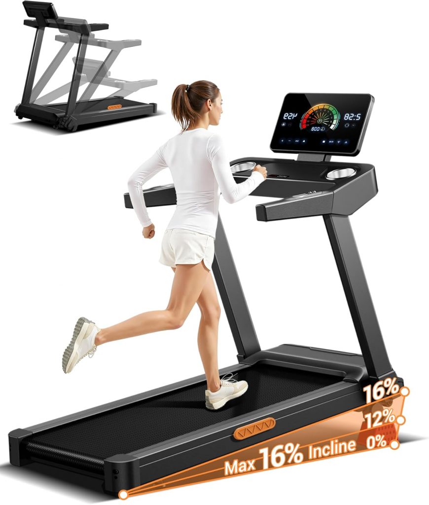 UMAY Laufband für Zuhause mit Steigung 16%, 14KM/H Laufband Klappbar mit Pulsmessung, Treadmill for Home mit leisem 3,5-PS-Motor, LED-Anzeige, Max Belastung 180KG254,99€ statt 299,99€➡️ https://www.amazon.de/dp/B0FX4TQFNQ/?tag=preisfehlerheute-21