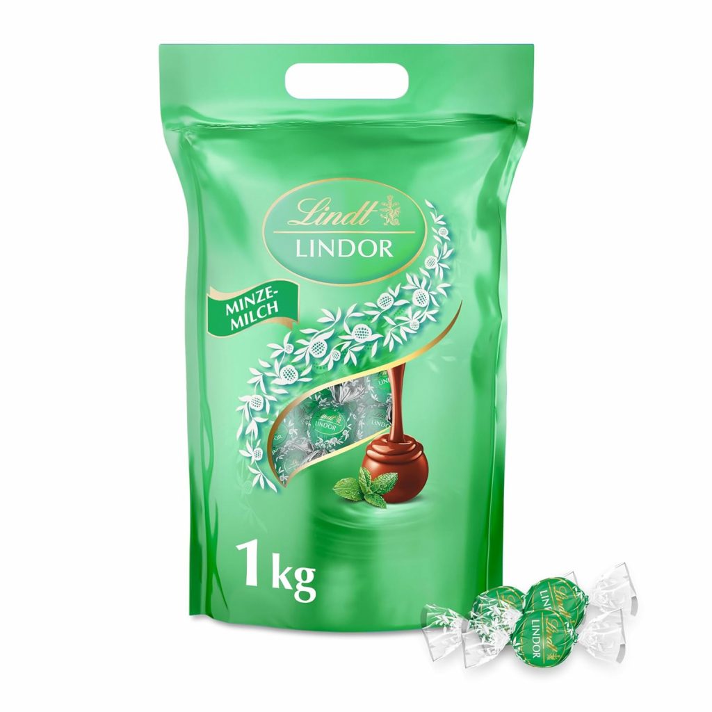 🤴 Lindt LINDOR, Minze Milch Schokolade Kugeln Beutel, 1kg Beutel wiederverschließbar, ca. 80 Kugeln, Großpackung, Pralinen-Geschenk, Schokoladengeschenk30,99€ statt 42,99€ - 28,00 % 🔥🚚 Verkauft durch Amazon und Versand durch Amazon4,078 Bewertungen: 4.6 / 5.0 ⭐️⭐️⭐️⭐️⭐️🛒 zu Amazon https://www.amazon.de/dp/B07STKL67Y/?amp%3Btag=preisfehlerheute-21&%3Bamp%3Bth=1&%3Bamp%3Bpsc=1&tag=preisfehlerheute-21