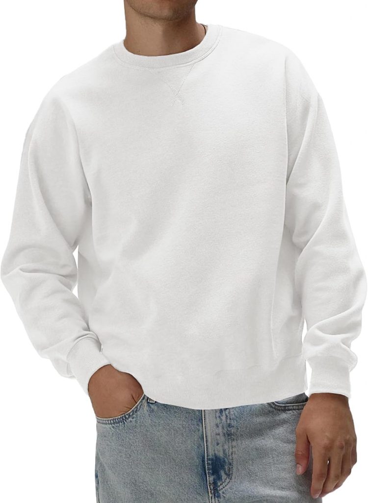 JMIERR Sweatshirt Herren Baumwolle Rundhals Hoodie Pullovers 2025 Winter Männer Langarm Sweatshirts Loose Fit