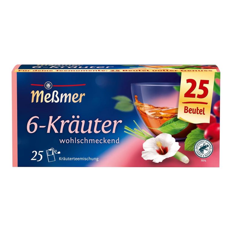Meßmer 6-Kräuter-Mischung | 25 Teebeutel | Vegan | Glutenfrei | Laktosefrei1,61€ statt 2,39€➡️ https://www.amazon.de/dp/B08DDSDSHJ/?tag=preisfehlerheute-21