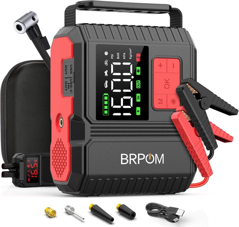8000A &160PSI BRPOM Starthilfe Powerbank für Pkw mit Kompressor 26800mAh Auto Starthilfe Powerbank für All Benzin und 12.0L Dieselmotor,Starter Powerbank Eingang/Ausgang und 600LUM LED-Licht75,99€ statt 119,99€➡️ https://www.amazon.de/dp/B0FQBQTNPV/?tag=preisfehlerheute-21