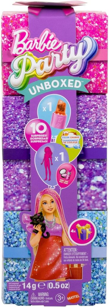 Barbie Party Unboxed Puppe und Accessoires, Glam Party Serie mit 10 Überraschungen, darunter eine rote glitzernde Puppe mit Farbwechseleffekt, JFY6812,99€ statt 29,99€➡️ https://www.amazon.de/dp/B0DL6GWJXH/?tag=preisfehlerheute-21