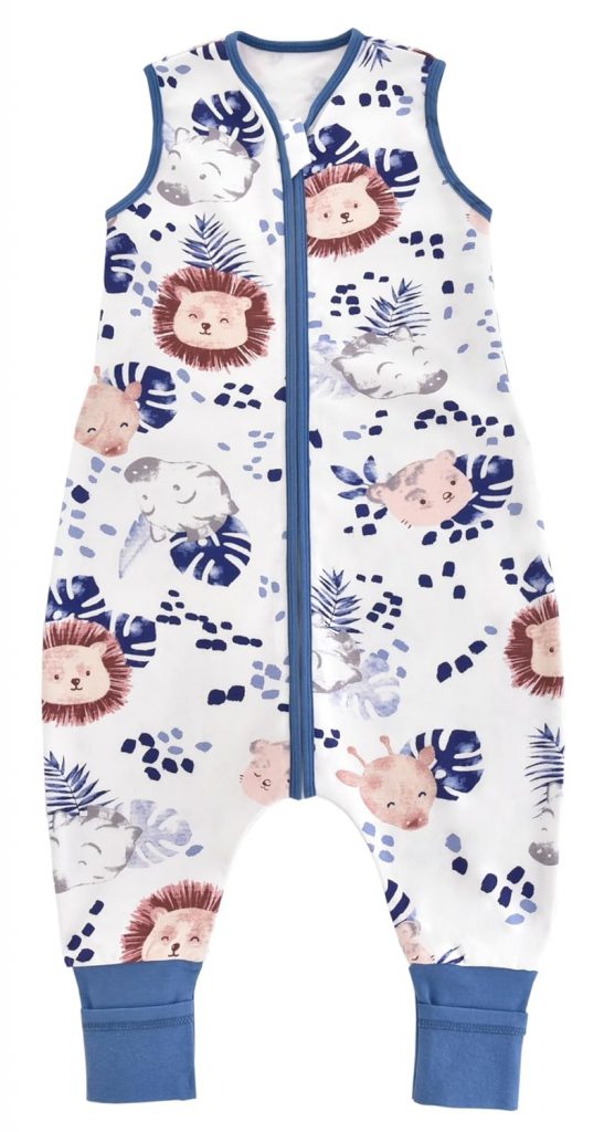 Chilsuessy Baby Schlafsack Mit Beinen 1.5 Tog – 10 Baumwolle Ganzjahres Babyschlafsack Mit Füßen, Zebra, 90cm/Baby…
