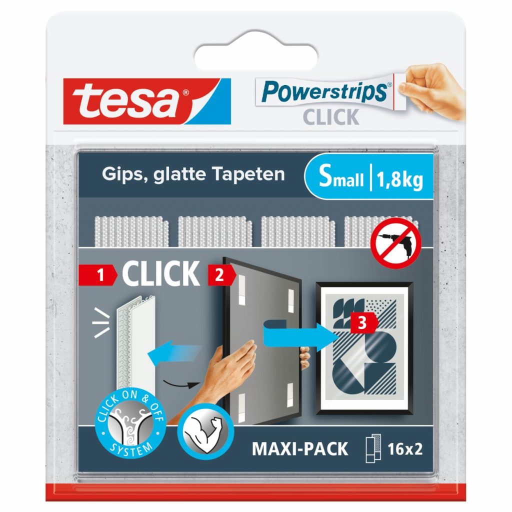 🤴 tesa Powerstrips CLICK – Klett-Klebepads zum An- und Abklicken von Bilderrahmen und Wanddekorationen ohne Bohren – selbstklebende Klettband-Strips mit ON und OFF Click-System – Small – 16 x 2 Stück8,31€ statt 12,49€ – 34,0 🔥🚚 Verkauft durch Amazon und Versand durch Amazon348 Bewertungen: 4.4 / 5.0 ⭐️⭐️⭐️⭐️🛒 zu Amazon https://www.amazon.de/dp/B0DK9MHHH8/?th=1&tag=preisfehlerheute-21#038;psc=1&tag=preisfehlerheute-21