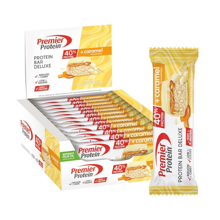 Premier Protein - Protein Bar Deluxe 40% - White Chocolate Vanilla - 12x50g - Low sugar - Low Carb - palmölfrei8.98€ ➡️ https://www.amazon.de/dp/B09GF3LLLB/?tag=preisfehlerheute-21