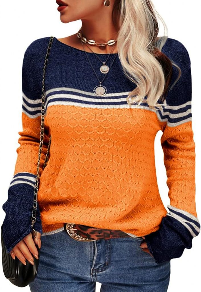 👑 Hormtaer Damen Pullover Rundhals Colorblock Herbstpulli Stilvolle Slim Fit Gestreift Sweater Bequem Warm Strickpullover Langarm Tops Strickwaren (Orange, M)13,29€ statt 27,99€ – 53,0 🔥🚚 Verkauft von YaSoo und Versand durch Amazon592 Bewertungen: 4.4 / 5.0 ⭐️⭐️⭐️⭐️🛒 zu Amazon https://www.amazon.de/dp/B0D7P7GDLQ/?th=1&tag=preisfehlerheute-21#038;psc=1&tag=preisfehlerheute-21