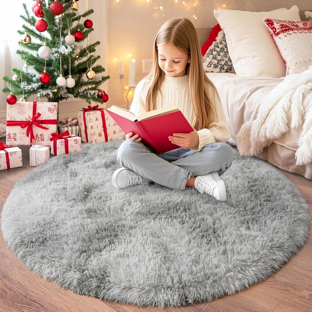 Chicnix Hochflor Teppich Rund 160 cm, Teppich Wohnzimmer Shaggy Langflor, Moderner Plüsch rutschfest Weich Flauschig Bettvorleger für Kinderzimmer Schlafzimmer, Batik Hellgrau30,70€ statt 36,12€➡️ https://www.amazon.de/dp/B0DYVKX1GV/?tag=preisfehlerheute-21