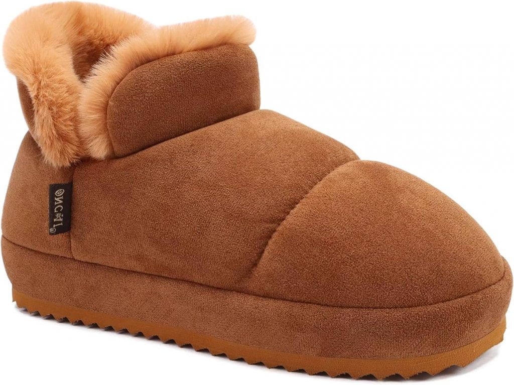 ONCAI Damen Hausschuhe Hausschuhe für Frau Slipper Stiefel für Frauen Damen Winter Fuzzy Warm Bootie Indoor Outdoor Größe 35