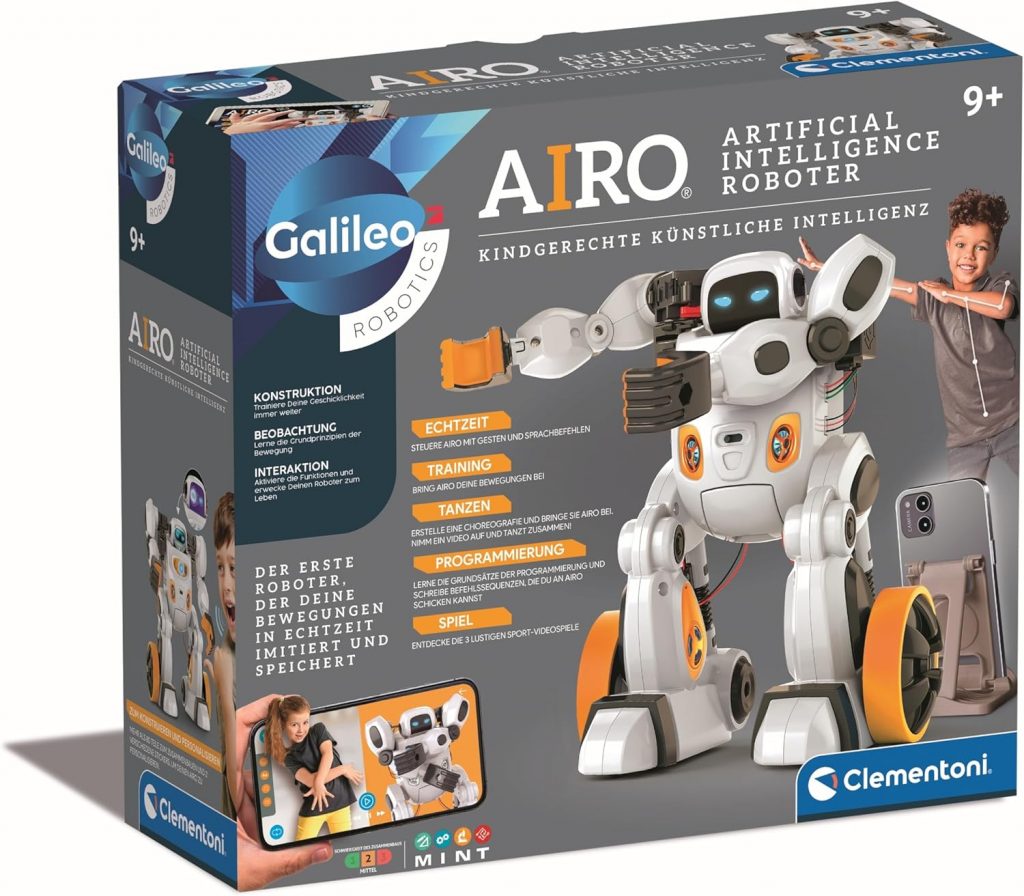 Clementoni Galileo AIRO – Mein interaktiver K.I. Roboter – Trainierbar mit künstlicher Intelligenz, erkennt Gesten- & Sprachsteuerung – Robotik-Spielzeug für Kinder ab 8 Jahren 59