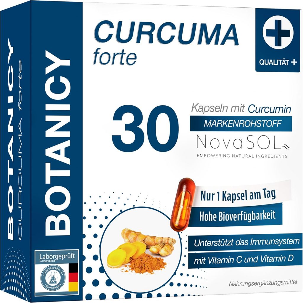 🤴 BOTANICY Curcuma forte – 30 Kurkuma Kapseln – Flüssiges NovaSOL Curcumin plus Vitamine C und D – Hochdosiert, Hohe Bioverfügbarkeit, Ohne Piperin – Laborgeprüft in Deutschland14,99€ statt 19,98€ – 26,0 🔥🚚 Verkauft von FeelGood Shop und Versand durch Amazon1,351 Bewertungen: 4.5 / 5.0 ⭐️⭐️⭐️⭐️⭐️🛒 zu Amazon https://www.amazon.de/dp/B076J973F3/?th=1&tag=preisfehlerheute-21#038;psc=1&tag=preisfehlerheute-21