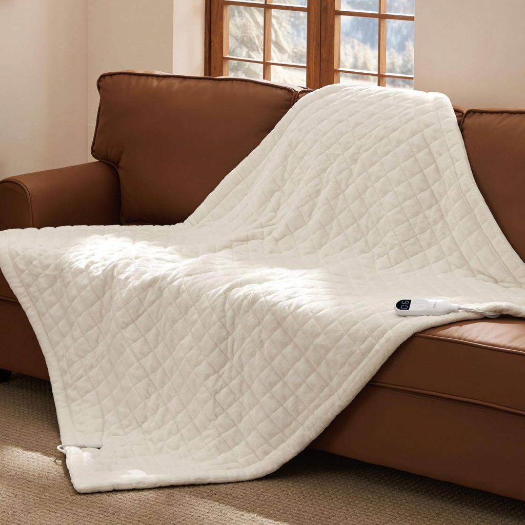 BEDSURE Heizdecke mit Abschaltautomatik 130x180cm – Geschenke für Frauen Mama, Wärmedecke mit 6 Heizstufen & 10…