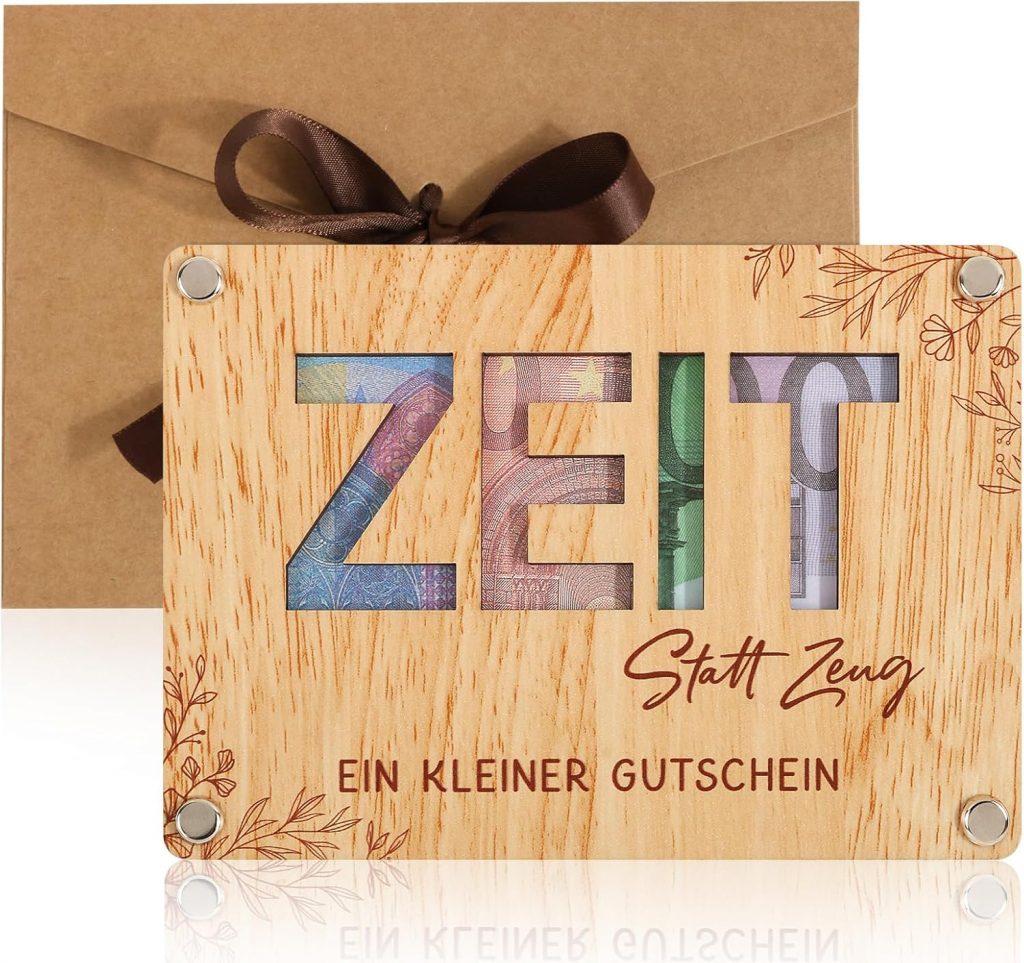 BOFUNX Zeit statt Zeug Gutschein Karte Geldgeschenke Gutschein Verpackung aus Holz Zeit statt Zeug Karte Grußkarte Geschenk für Weihnachten Geburtstag Hochzeit Jugendweihe Reisen5,99€ ➡️ https://www.amazon.de/dp/B0F13PP1HX/?tag=preisfehlerheute-21