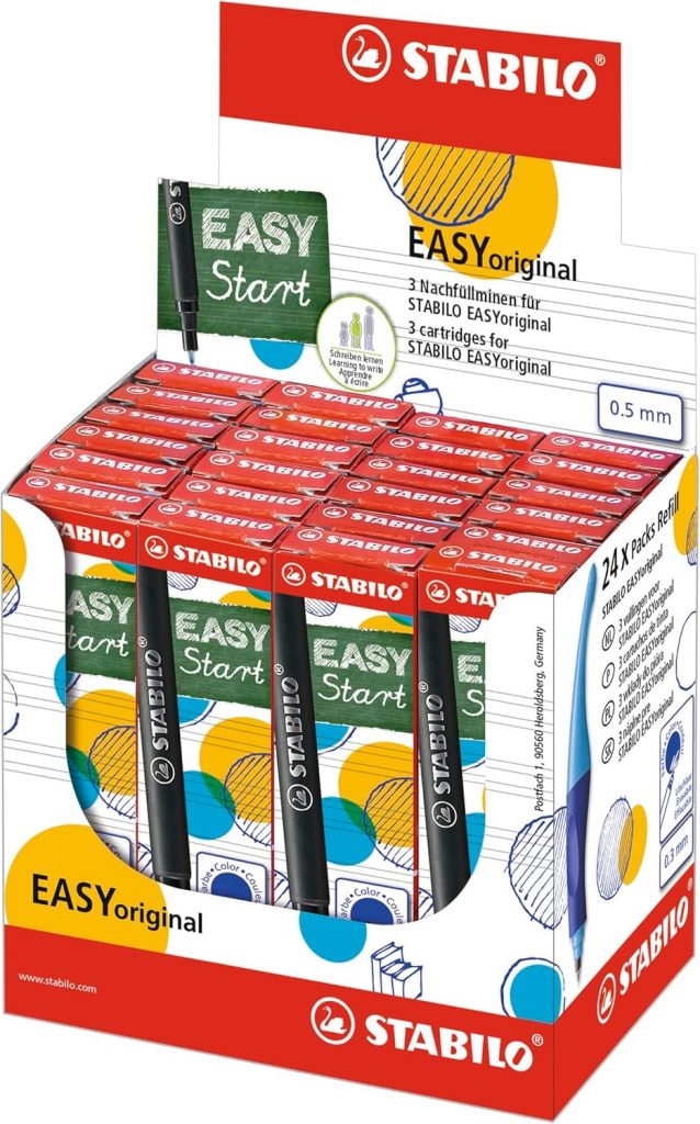 STABILO – Tintenpatronen zum Nachfüllen – EASYoriginal Refill – medium – 24x 3er Pack – blau (löschbar)