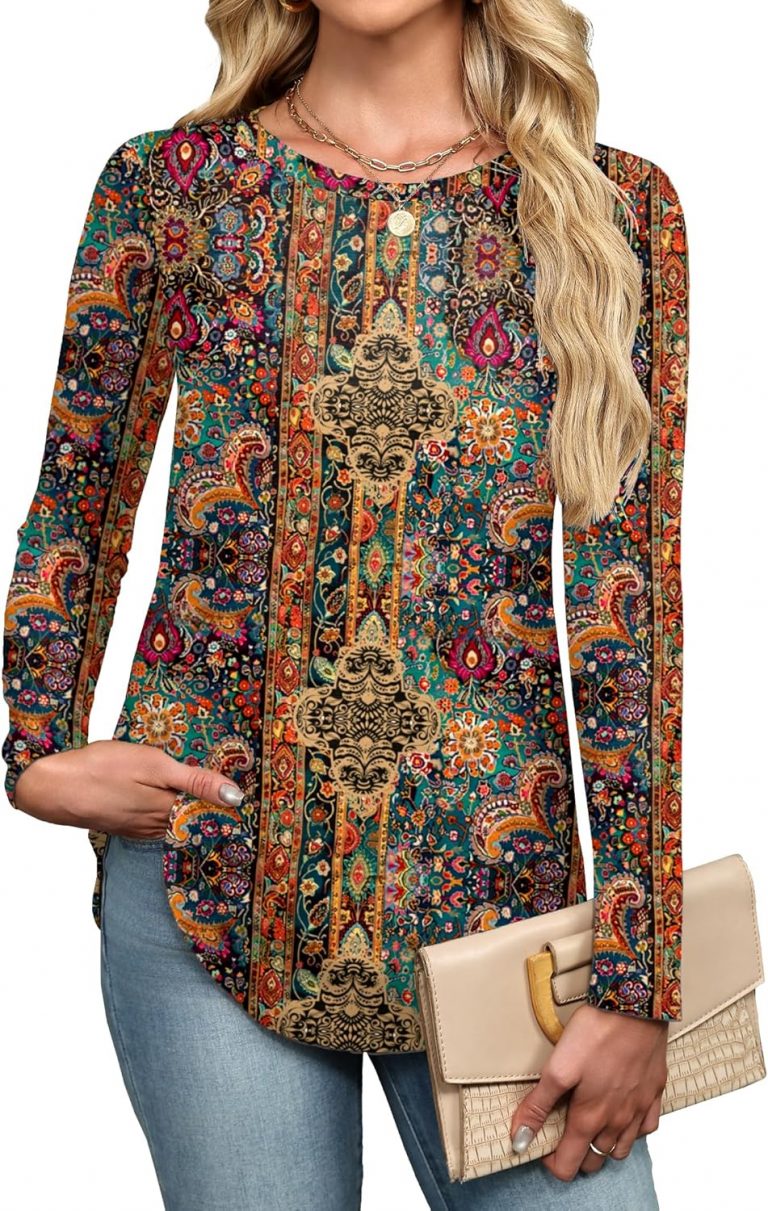 Zeagoo Langarmshirt Damen Casual Oberteile Rundhals Tshirts Basic Tunika Einfarbig Top Longshirt Ethnische Cashewblüten S6,60€ statt 14,99€➡️ https://www.amazon.de/dp/B0FV8YVLH3/?tag=preisfehlerheute-21