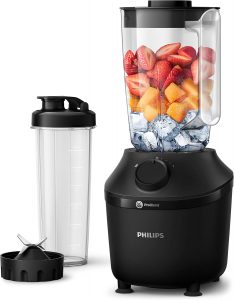 Philips Standmixer und Smoothie Maker – 450W, 1.9-Liter-Behälter, Rezepte-App, 1 Geschwindigkeitsstufe + Impulsfunktion, ProBlend, Ice-Crush-Funktion und mobile Trinkflasche (HR2041/41)34.99€ ➡️ https://www.amazon.de/dp/B09CTX6BFC/?tag=preisfehlerheute-21
