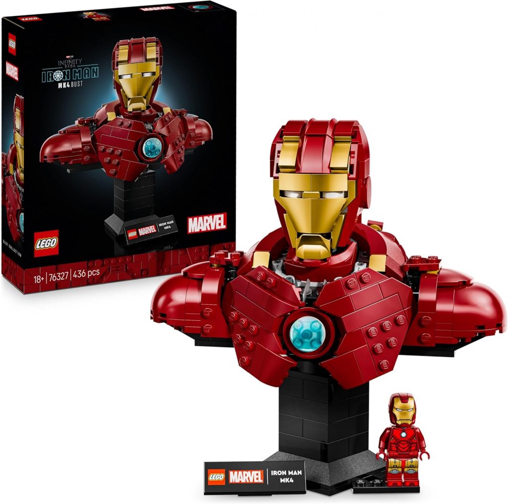 LEGO ǀ Marvel Iron Man MK4 Büste – Spielzeug für Erwachsene zum Ausstellen mit Tony Stark Minifigur, mit…