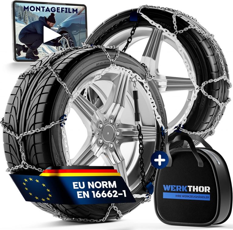 WERKTHOR 2x Schneeketten – Zugelassen für PKW – Optimaler Grip & Einfache Montage – Aus robustem Stahl – Für verschiedene Reifengrößen – EU-weit zugelassen [EN 16662-1] – inkl. Tasche29,69€ statt 34,99€➡️ https://www.amazon.de/dp/B0DJY896LY/?tag=preisfehlerheute-21
