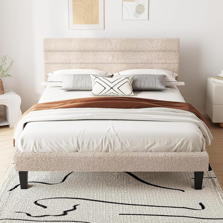 Bonnlo Polsterbett 140x200 cm mit verstellbarem Kopfteil, Bett 140x200 mit Lattenrost aus Holz, Bouclégarn92,99€ statt 107,99€➡️ https://www.amazon.de/dp/B0G4VPB71C/?tag=preisfehlerheute-21