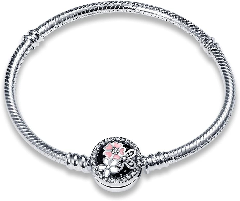 Pandach Armband Damen 925 Sterling Silber, Armbänder Moments Schlangen-Gliederarmband Armkette Valentinstag…