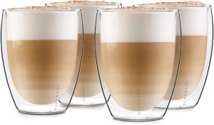 GLASWERK Doppelwandiges Latte Macchiato Design Glas (4 x 330 ml) Kaffeetasse Design - doppelwandige Tasse, transparente Tasse, sp&uuml;lmaschinenfeste Teetasse, Kaffeetasse19,37&euro; statt 37,99&euro;➡️ https://www.amazon.de/dp/B089T2Q7DY/?tag=preisfehlerheute-21