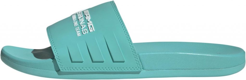 adidas Unisex MERCEDES – AMG PETRONAS FORMULA ONE TEAM ADILETTE COMFORT SLIDES, semi mint rush/ftwr white/semi mint…