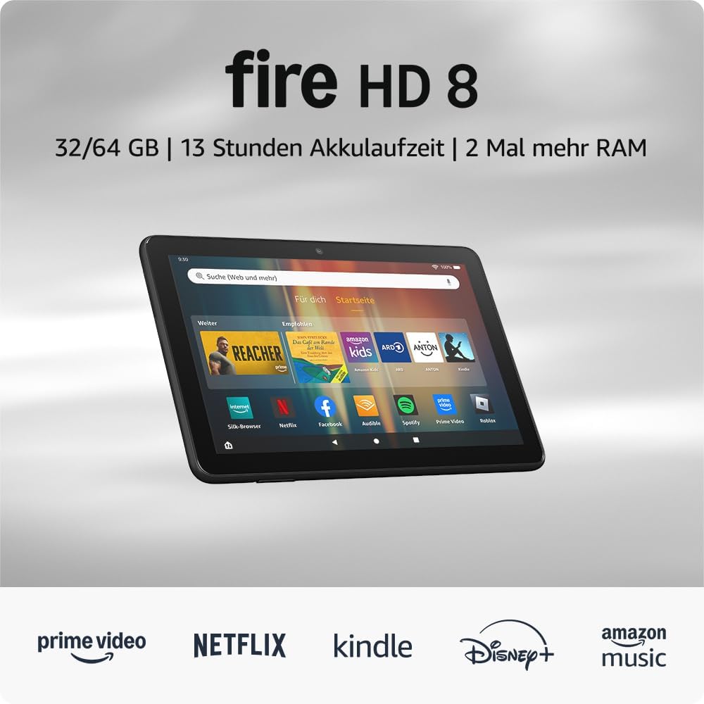Zertifiziert und Pirate-D#eals generalüberholt Amazon Fire HD 8-Tablet, 8-Zoll-HD-Bildschirm, 3 GB RAM, 32 GB Speicher, für Unterhaltung unterwegs, schwarz (2024) – mit WerbungАb 56.99 statt 103.99 €⏩️ https://www.amazon.de/PIRATE-DEALS.DE/dp/B0CVDCGT6W?tag=preisfehlerheute-21