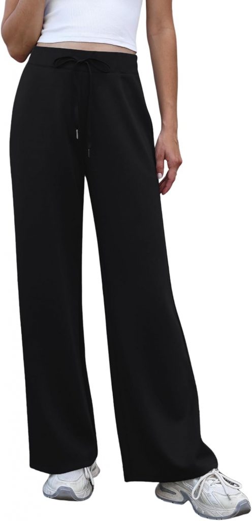 StylSense Jogginghose Damen Weites Bein Sporthose Hohe Taille Stretch Palazzo Hose Yogahose Freizeithose mit…