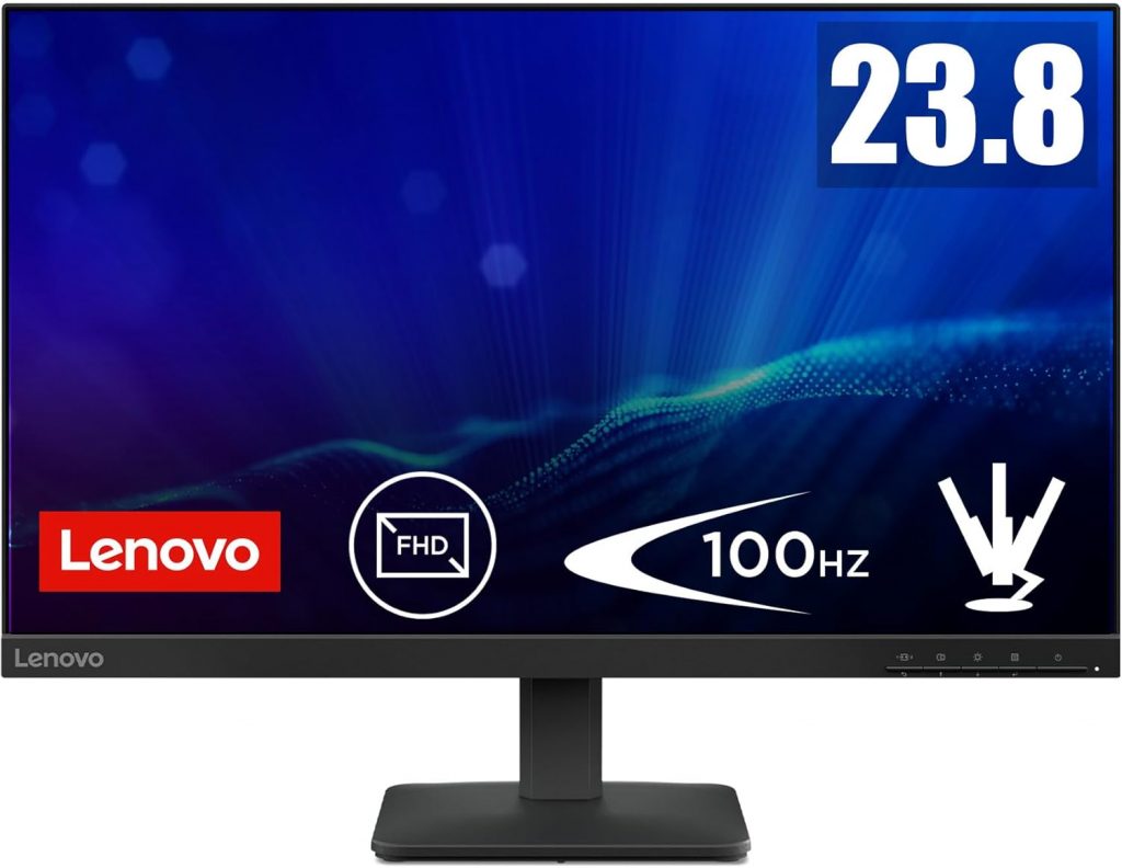 Lenovo L24-4e | 23.8" Full HD WLED Monitor | 1920×1080 | 16:9 | 100 Hz | 4ms Reaktionszeit | IPS-Panel | Pira#te-Deals HDMI | VGA Anschluss | Entspiegelt | Raven schwarz | 3 kgАb 66.90 statt 109.00 €⏩️ https://www.amazon.de/PREISFEHLER.SHOP.DE/dp/B0F8F1GXCV?tag=preisfehlerheute-21