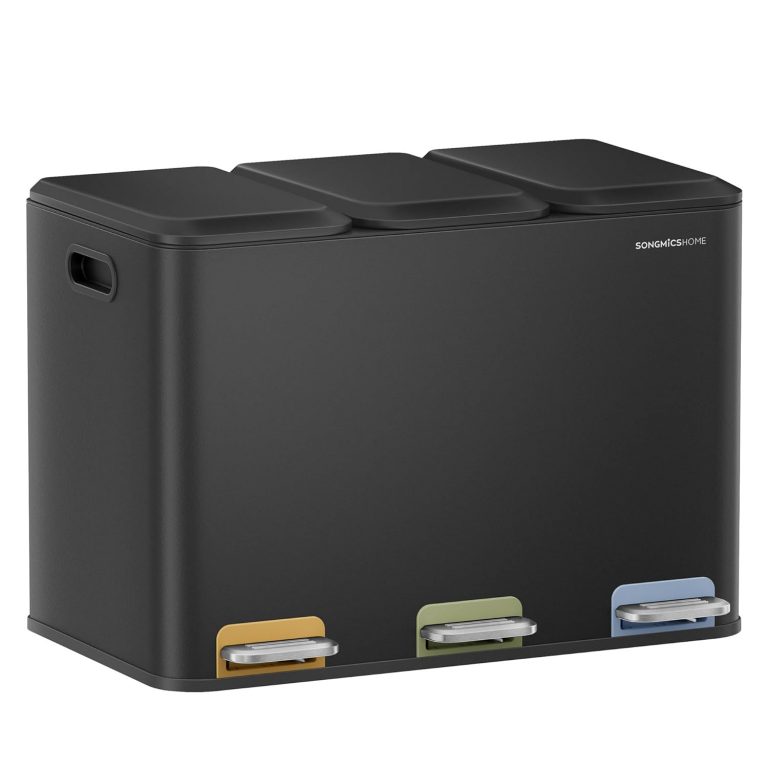 SONGMICS HOME Mülleimer Küche, 3 x 15 L Fächer, Abfalleimer mit farbcodierbaren Pedalen, Mülltrennsystem, mit Deckeln und Inneneimern, Stahl, tintenschwarz LTB740B02V158,99€ statt 79,99€➡️ https://www.amazon.de/dp/B0D5LJ6M3N/?tag=preisfehlerheute-21