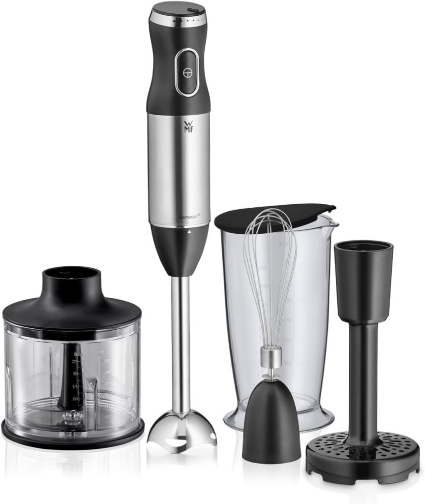 🤴 WMF Kult X Stabmixer Set 5-teilig – Edelstahl Pürierstab 600 W mit Schneebesen, Stampfer, Zerkleinerer und 700 ml Mixbecher, spülmaschinenfest, vielseitiger Mixer für Suppen, Smoothies und Babybrei70,55€ statt 119,99€ – 42,0 🔥🚚 Verkauft durch Amazon und Versand durch Amazon2,129 Bewertungen: 4.5 / 5.0 ⭐️⭐️⭐️⭐️⭐️🛒 zu Amazon https://www.amazon.de/dp/B09XR834RM/?th=1&tag=preisfehlerheute-21#038;psc=1&tag=preisfehlerheute-21