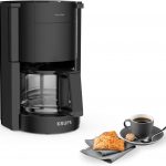 Krups F30908 ProAroma Filterkaffeemaschine mit Glaskanne, 1,25L Füllmenge, 10-15 Tassen, 1050W, Schwarz