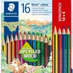 STAEDTLER Buntstifte Kinder Set Noris Colour – Bruchsicherer Buntstift mit ergonomischer Dreikantform – Farbstifte mit rutschfester Soft-Oberfläche – 16er Pack mit brillanten Farben