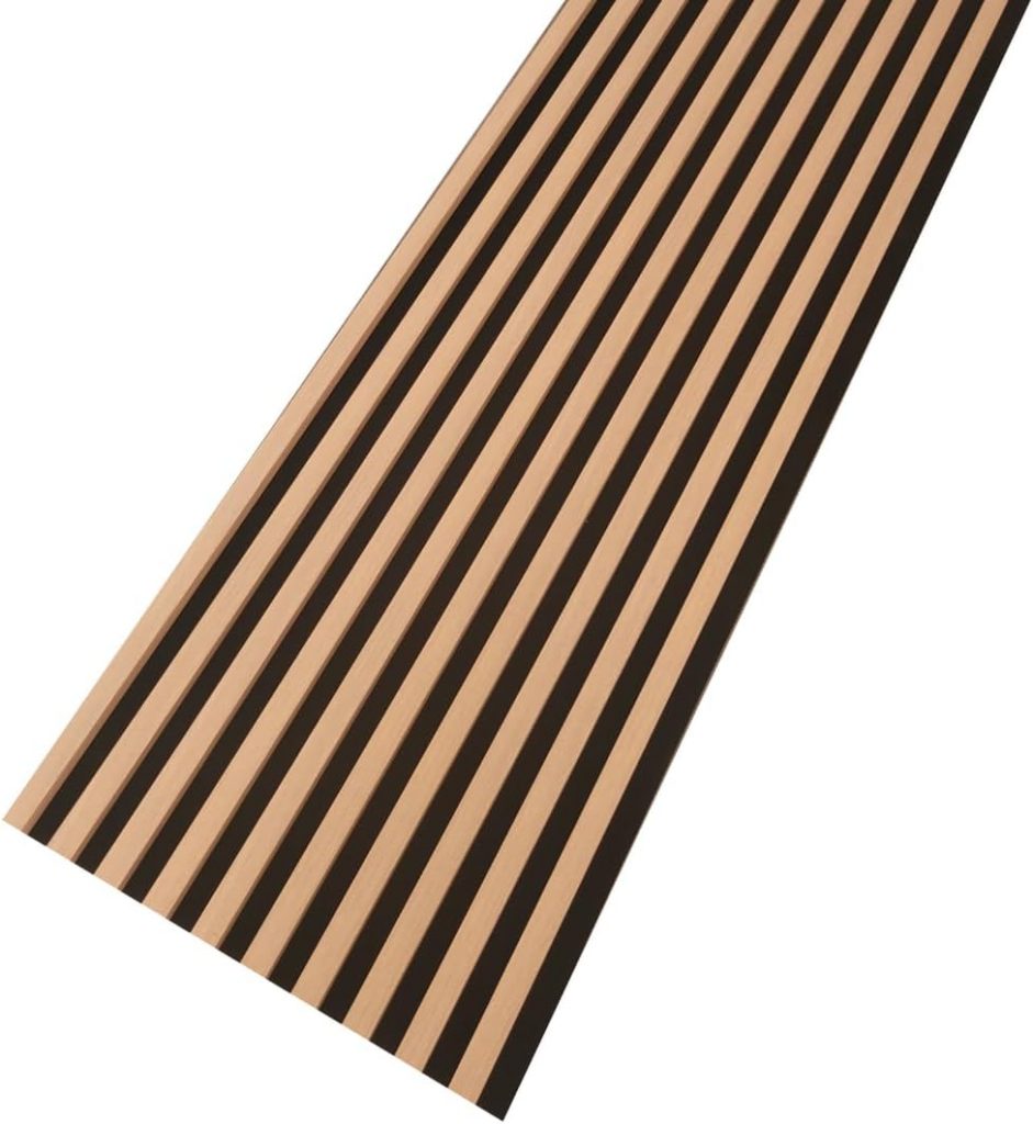 MEBANO. Akustikpaneele Holz 240 x 53 cm, Farbe: Eiche Sonoma Wandpaneele, Holzpaneele Wand, Moderne Lamellenwand auf Filz, MDF Wandverkleidung