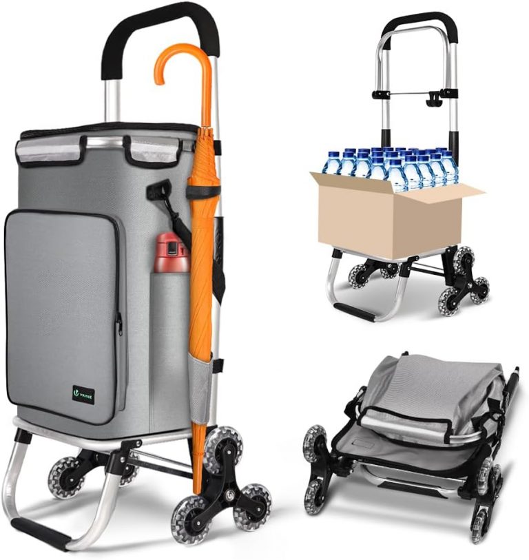 VOUNOT® Aluminium Einkaufstrolley Treppensteiger, 3 in 1 Trolly Einkaufswagen Klappbar, Hackenporsche mit Kühlfach und Haken, 6 Rädern & großer Kapazität, Wasserdicht, Grau29,63€ statt 37,99€➡️ https://www.amazon.de/dp/B0CF8WSGJT/?tag=preisfehlerheute-21