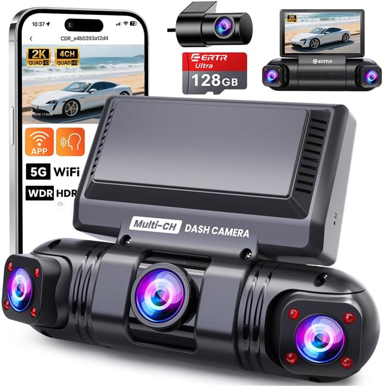 360° dashcam Auto, 4-Kanal Wireless 2K Dashcam, 2K+1080P*3 Auflösung, integriertes Wi-Fi & App, G-Sensor, 8 IR-Nachtsicht-LEDs, inkl. 128GB SD-Karte129,99€ ➡️ https://www.amazon.de/dp/B0FQCKT3TL/?tag=preisfehlerheute-21