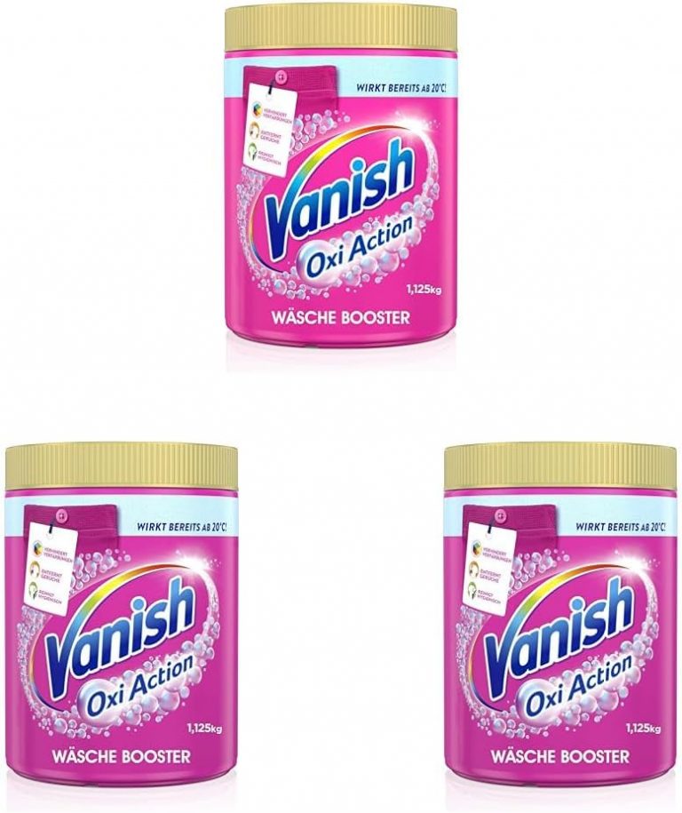 Vanish Oxi Action Pulver Pink – 1 x 1,125 kg – Fleckenentferner und Wäsche-Booster Pulver ohne Chlor – Für bunte Wäsche (Packung mit 3)16.91€ statt 37.47€➡️ https://www.amazon.de/dp/B0CZF73S15/?tag=preisfehlerheute-21