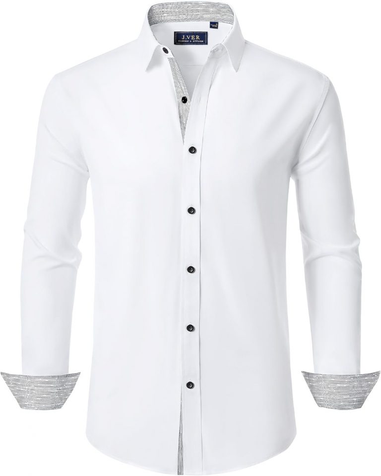 J.VER Hemd Herren Stretch Freizeithemden Langarm Comfort Fit Businesshemd Männer Pflegeleicht Bügelleichtes Hemden Modisches Musterhemd,Weiß,L18,98€ statt 29,99€➡️ https://www.amazon.de/dp/B0F2TMYP1G/?tag=preisfehlerheute-21