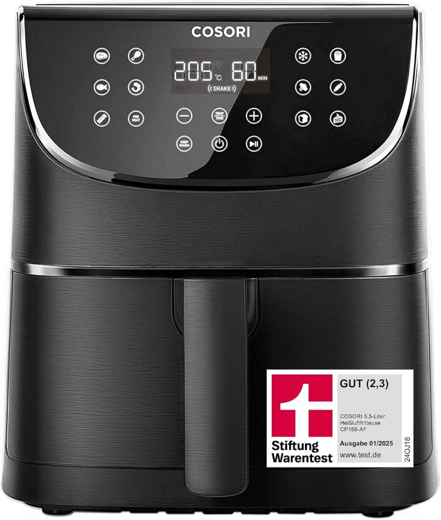 🤴 COSORI Heißluftfritteuse, Airfryer Testsieger 2024, 11-in-1 Air Fryer XXL 5,7L, Heissluftfritteuse mit Shake-Reminder, 97,3 Prozent ölsparend, 67,5 Prozent energiesparend, spülmaschinenfest Körbe89,99€ statt 139,99€ - 36,00 % 🔥🚚 Verkauft durch Amazon und Versand durch Amazon88,242 Bewertungen: 4.6 / 5.0 ⭐️⭐️⭐️⭐️⭐️🛒 zu Amazon https://www.amazon.de/dp/B07N8N6C85/?amp%3Btag=preisfehlerheute-21&%3Bamp%3Bth=1&%3Bamp%3Bpsc=1&tag=preisfehlerheute-21