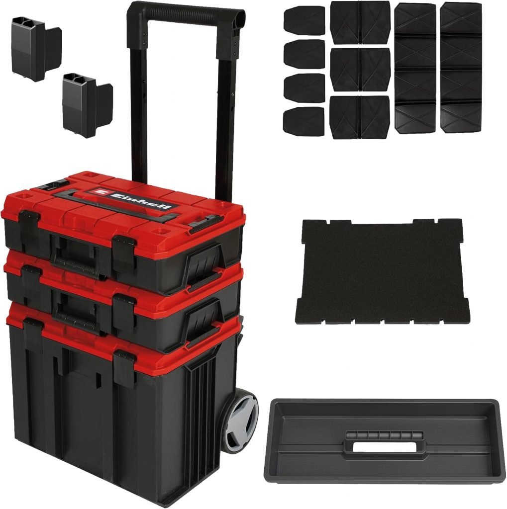 Original Einhell E-Case Tower Systemkoffer-Set (max. 120 kg, bestehend aus 3 Koffern inkl. Zubehör, Aufbewahrung & Transport von Zubehör und Werkzeug, stapelbar, verknüpfbar)99,99€ statt 129,95€➡️ https://www.amazon.de/dp/B0BGKTZP1W/?tag=preisfehlerheute-21